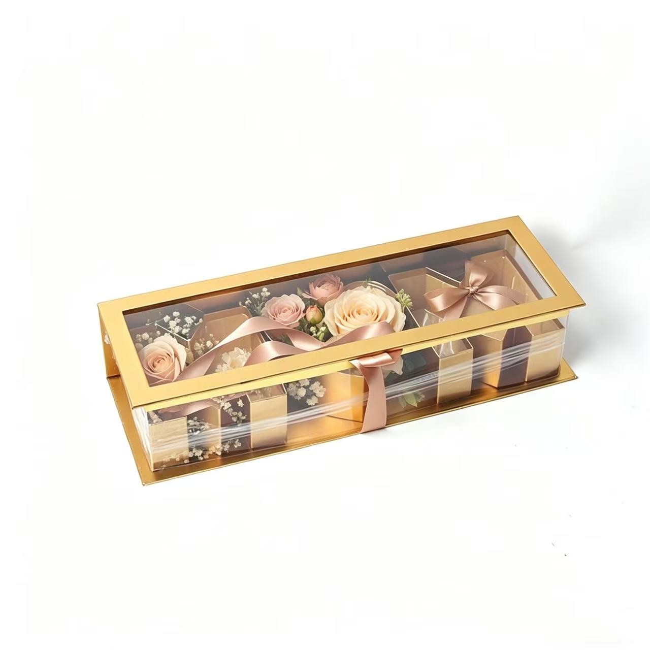 Fully Transparent Heart-Shaped Mother's Day Gift Box Set