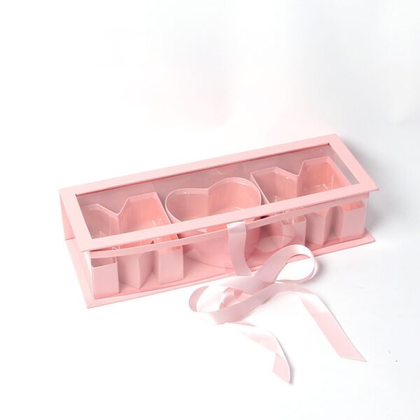 Fully Transparent Heart-Shaped Mother's Day Gift Box Set